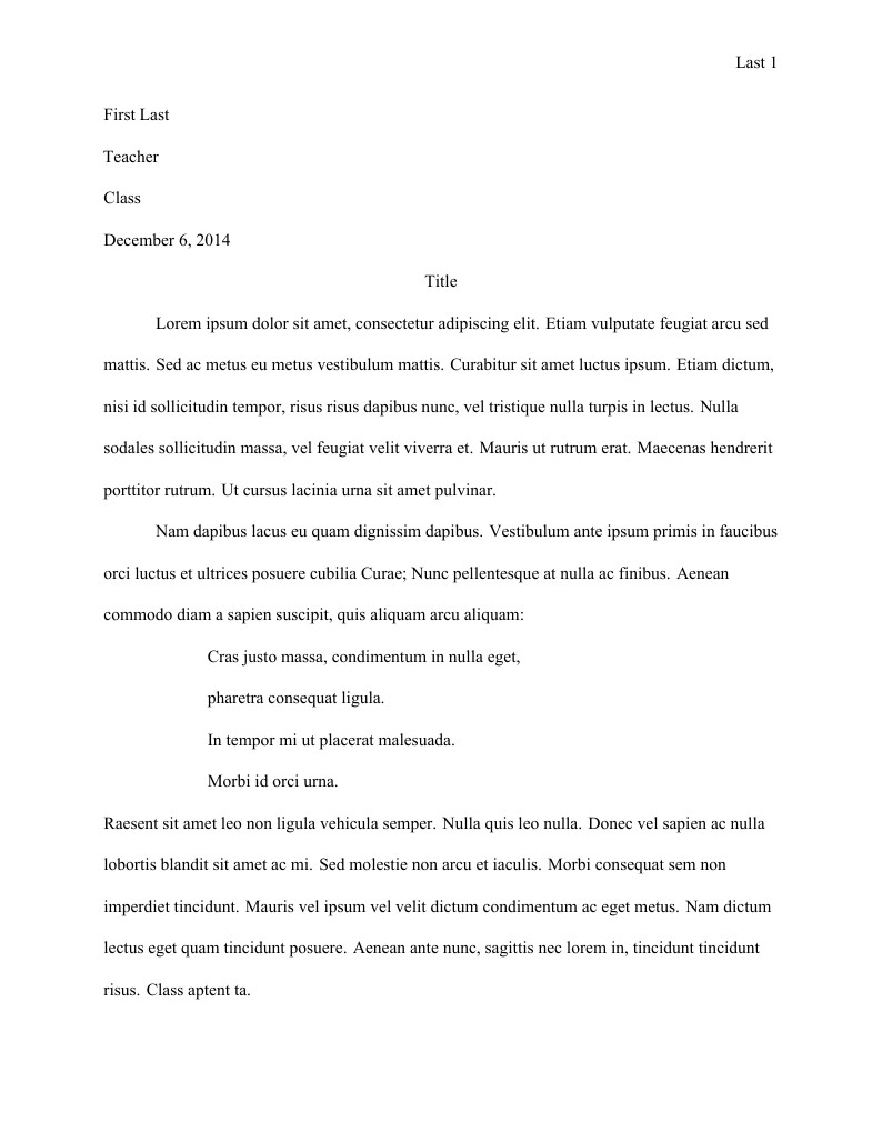 MLA Paper