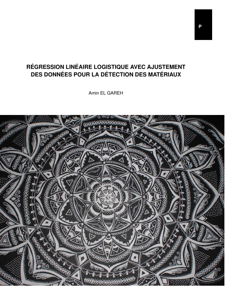 Régression logistique pour la détection de matériau 