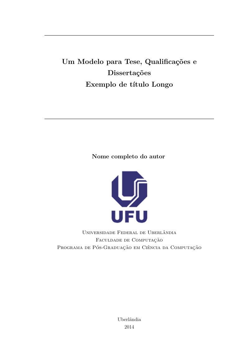 Template de Monografia do PPGCO