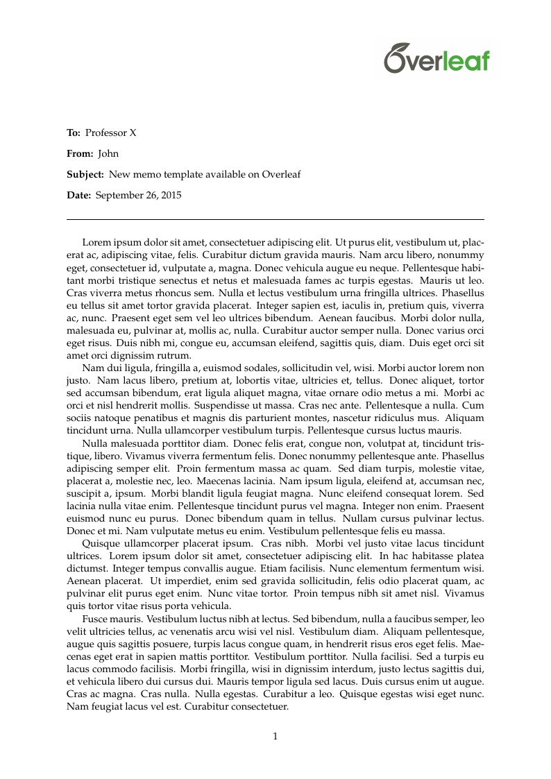 Memo Template