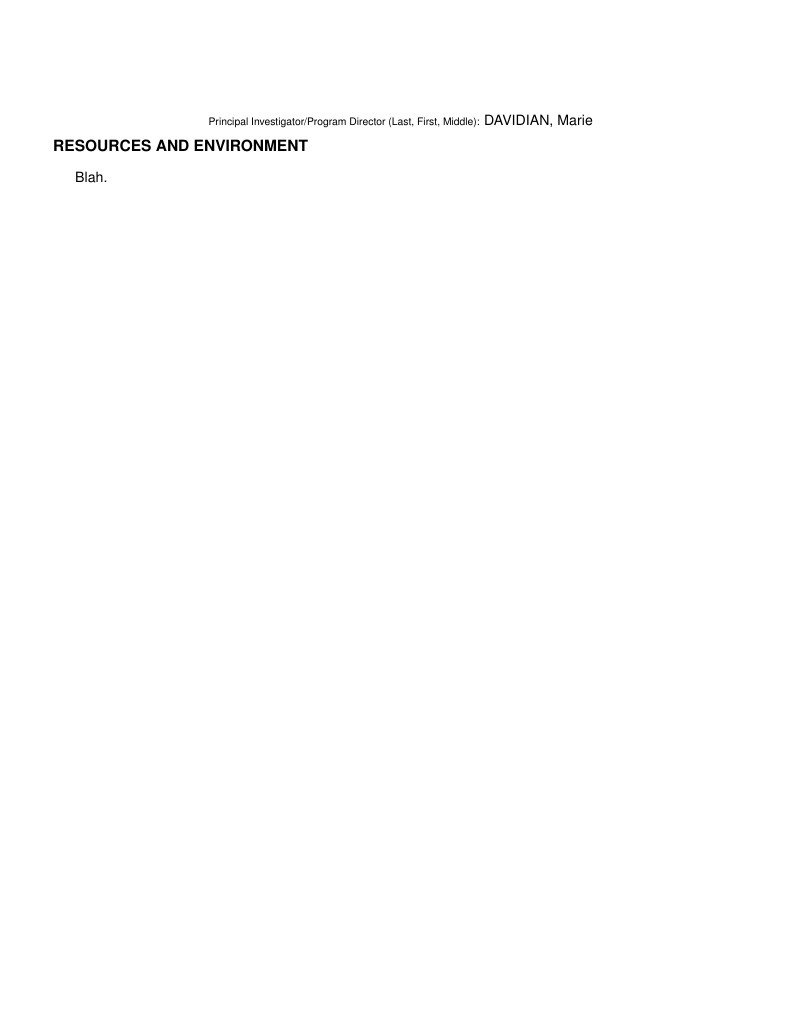 NIH Grant Template from Marie Davidian