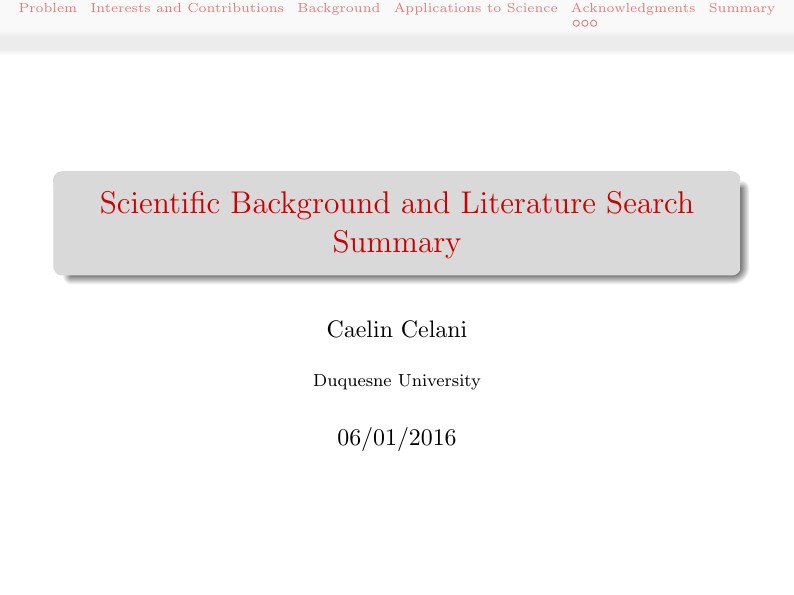Background and Literature on Test and Compare Current Literature of MB Water