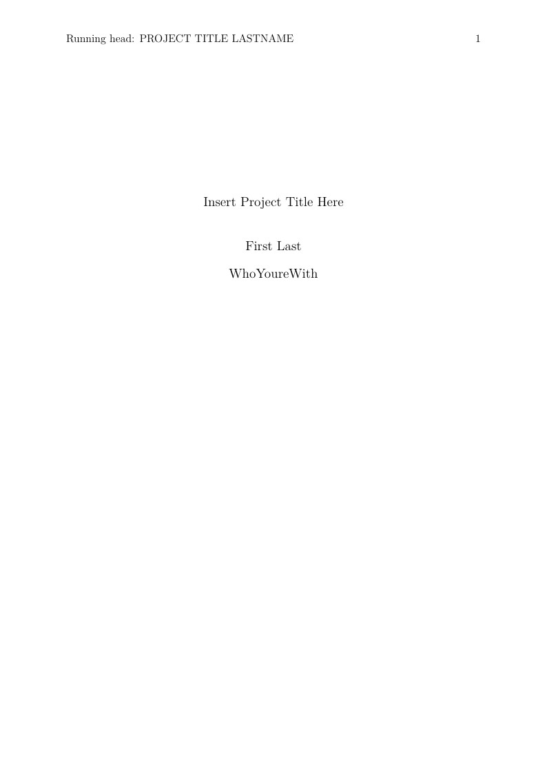 APA template without abstract
