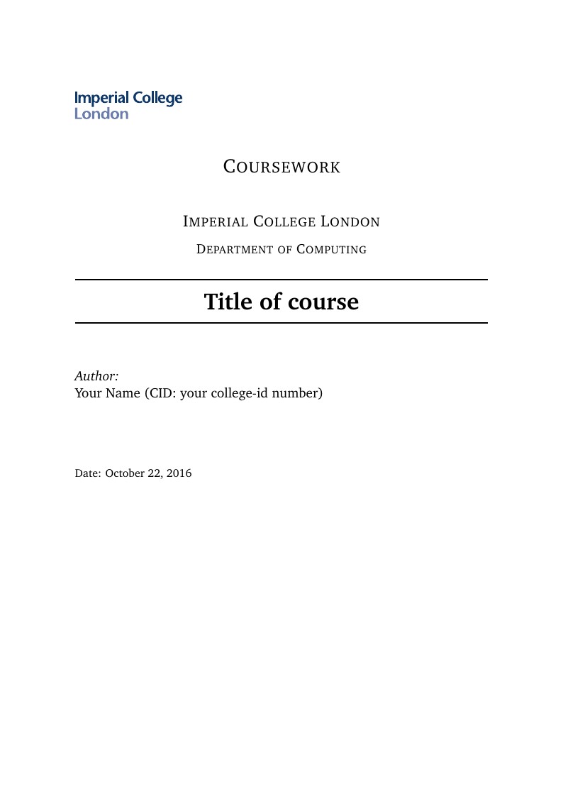 Maths Coursework Template