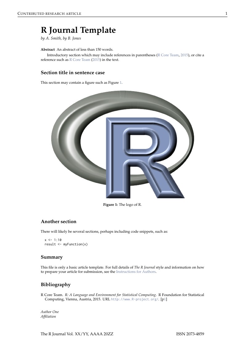 R Journal Template