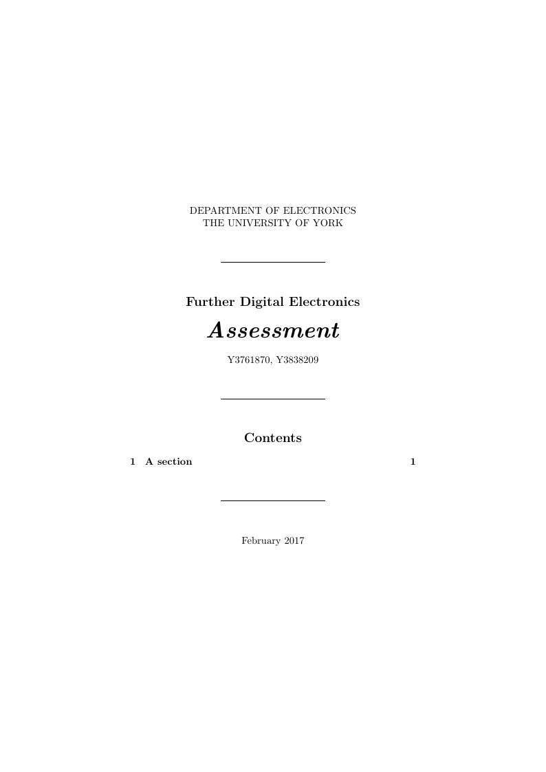Assessment Report