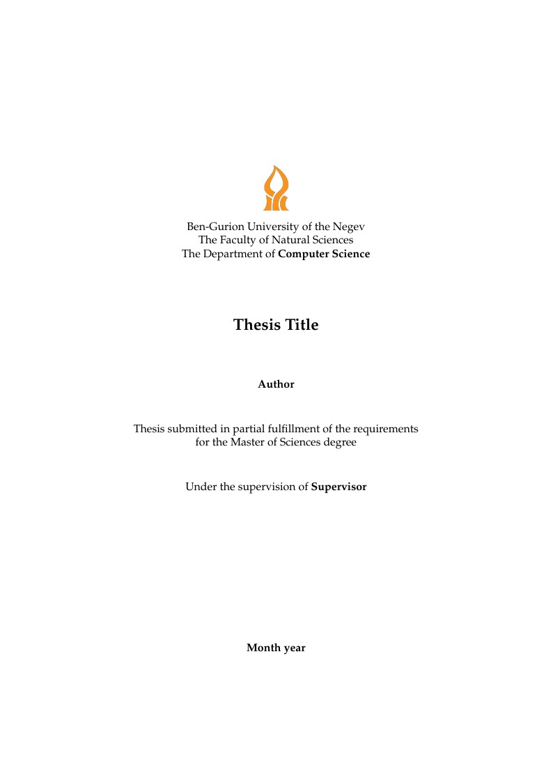 BGU Thesis Template