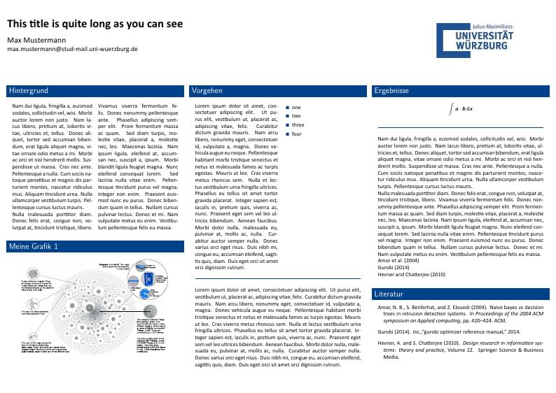 [Uni Wue] Vorlage Poster, WI & IM