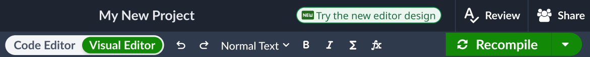 Try the new editor design
